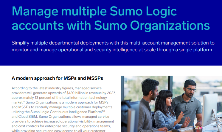 MANAGE MULTIPLE SUMO LOGIC ACCOUNTS WITH SUMO ORGANIZATIONS